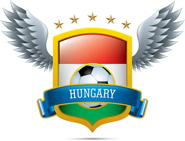 Vector illustration of Hungary Soccer Icon