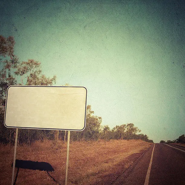 Photo of Blank Road Sign