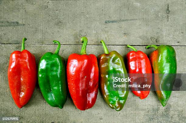 Red And Green Peppers Stock Photo - Download Image Now - Colors, Food, Food and Drink