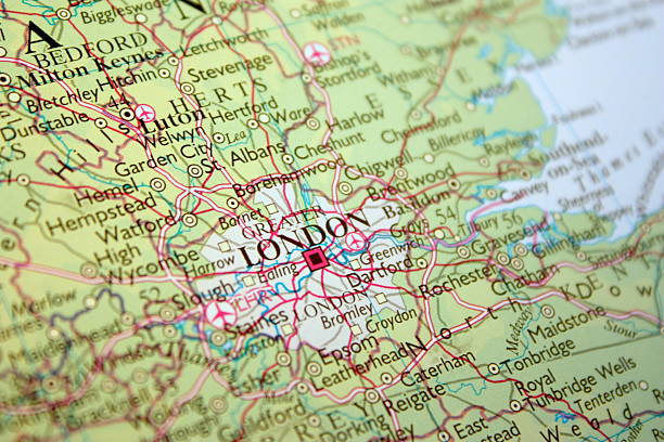 istock Map showing London in the United Kingdom 512576269