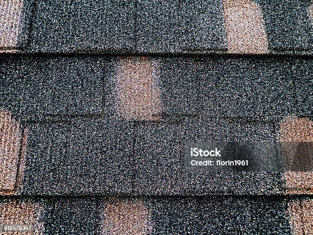 Colored Asphalt Roof Structure Stock Photo - Download Image Now - Architecture, Backgrounds, Black Color