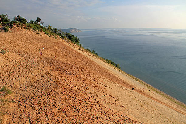 Sand dunes in Sleeping Bear National Park, along Lake Michigan in Michigan, USA.