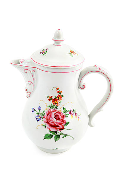 istock antique Biedermeier coffee pot with roses 512577781