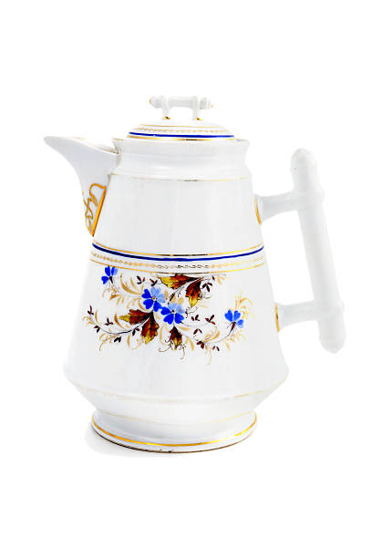 istock antique Biedermeier coffee pot with flowers 512577815