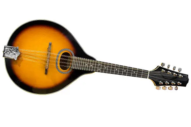 Image of mandolin isolated on white background