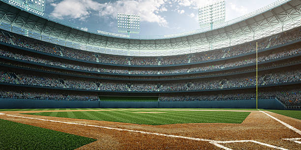 Baseball stadium stock photo