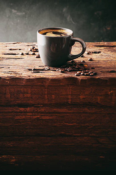 il caffè - cup of coffee beans foto e immagini stock