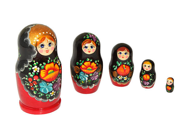 istock Russian matryoshka doll on white background 512594094
