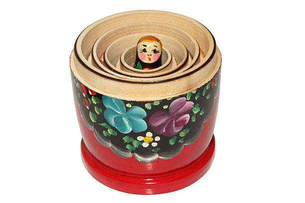 istock Russian matryoshka doll on white background 512594396