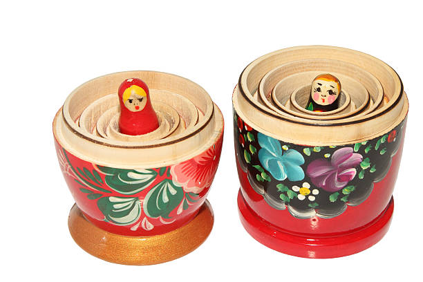 istock Russian matryoshka doll on white background 512594432