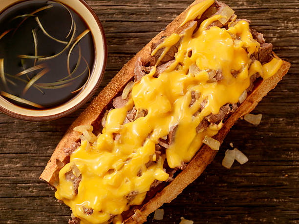 istock Philly Cheese Steak Sandwich with Au Jus 512596868