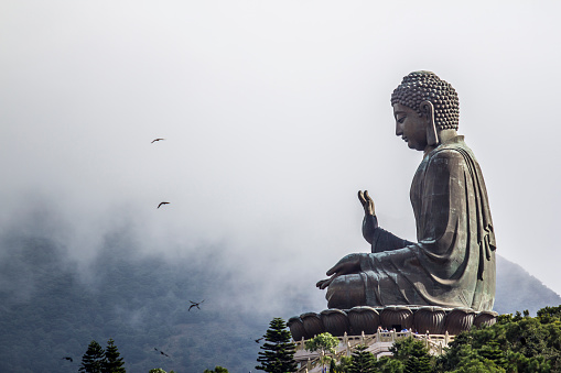 Tian Tan Buddha, also known as the Big Buddha. Hong Kong, China.
