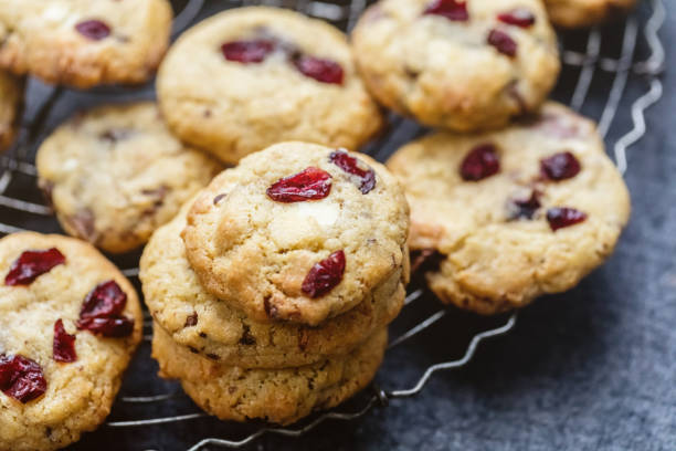 Amerikanische Cookies mit Preiselbeeren und Schokolade-Chips – Foto