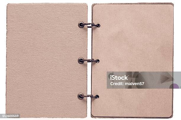 Open Notebook Of Brown Terracotta Color Stock Photo - Download Image Now - Blank, Book, Book Cover