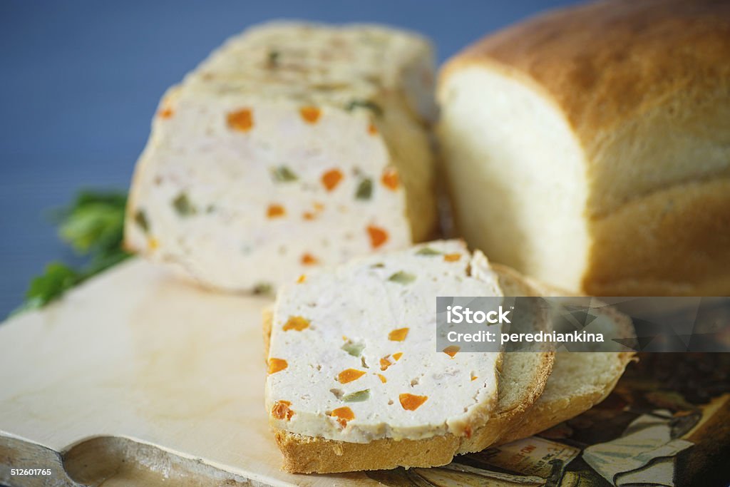 Chicken meatloaf with vegetables chicken meatloaf with vegetables on the table Appetizer Stock Photo