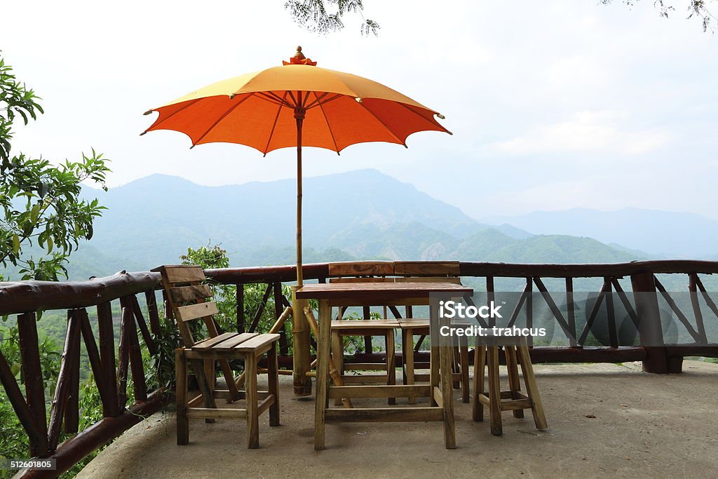 La terraza para natural vista por la mañana - Foto de stock de Aire libre libre de derechos