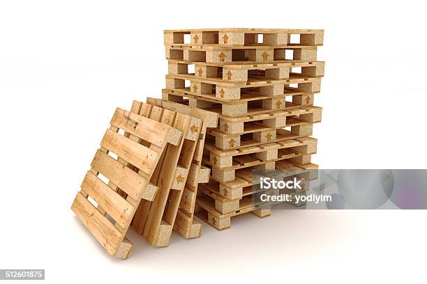 Stack Of Wooden Pallets Stock Photo - Download Image Now - Pallet - Industrial Equipment, Euro Symbol, European Union Currency