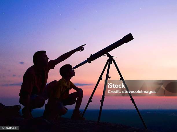 Telescope Stock Photo - Download Image Now - Astronomy, Child, Exploration