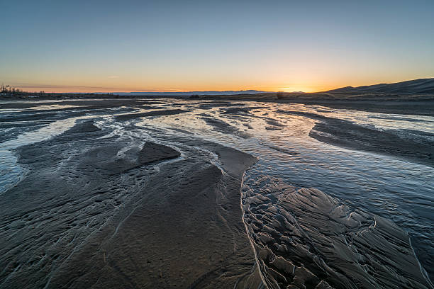 sunset over Medano Creek