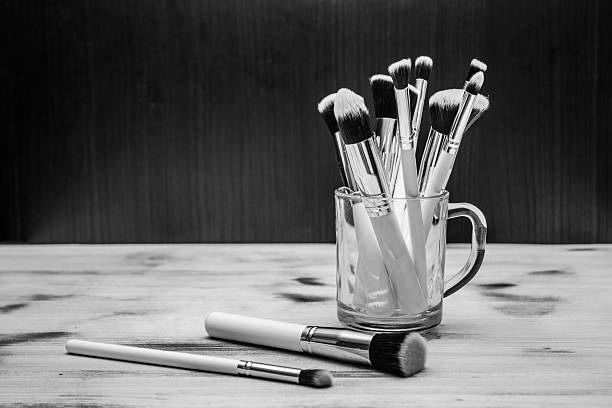 istock set of brushes for makeup on wooden background 512619320