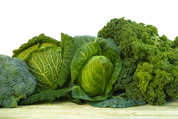 istock Fresh green organic market vegetables on white background 512619386