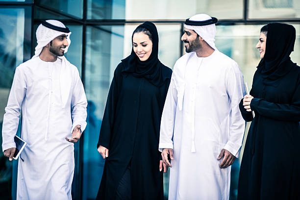 istock Group of Arab Business Professionals in Dubai 512621120