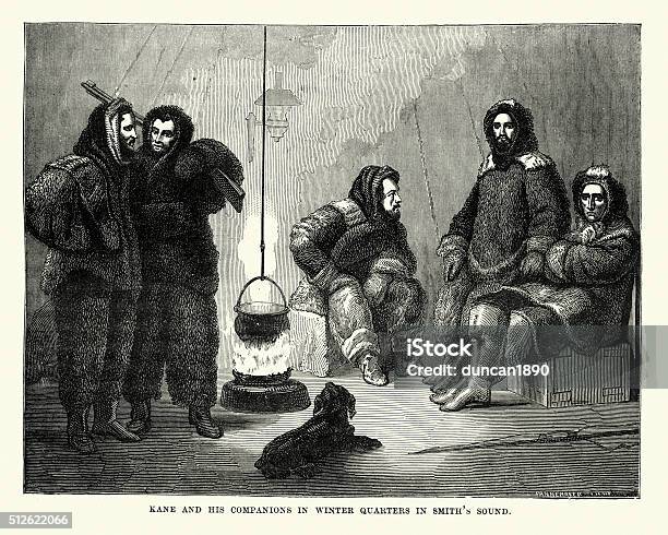 북극해 익스페디션 2 그리넬 익스페디션 탐험가에 대한 스톡 벡터 아트 및 기타 이미지 - 탐험가, 19세기, 19세기 스타일