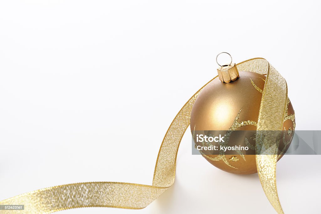 クリスマスボール、ゴールドのリボン - お祝いのロイヤリティフリーストックフォト