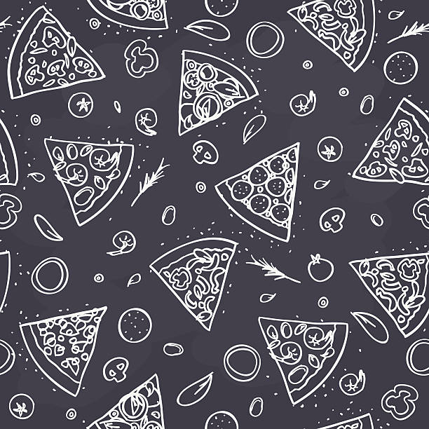 Seamless Pizza Pattern On Dark Background Stock Illustration - Download Image Now - Pizza, Backgrounds, Pattern - iStock Seamless Pizza Pattern On Dark Background Stock Illustration - Download Image Now - Pizza, Backgrounds, Pattern - iStock
