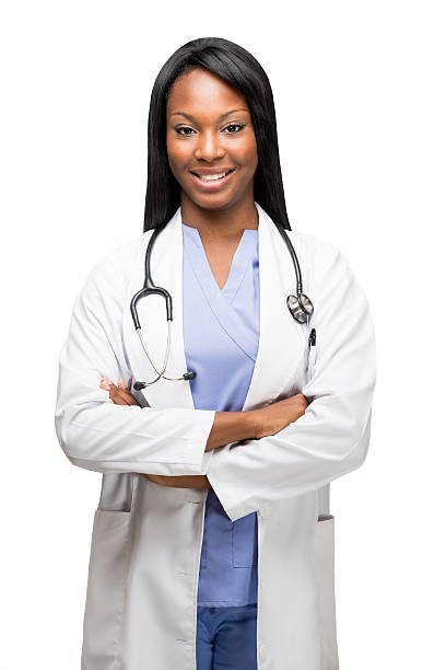 istock Afro american surgeon arms crossed 512625383