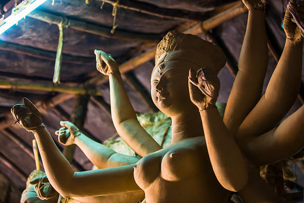Indian deity - Goddess Durga, The God with ten hands.