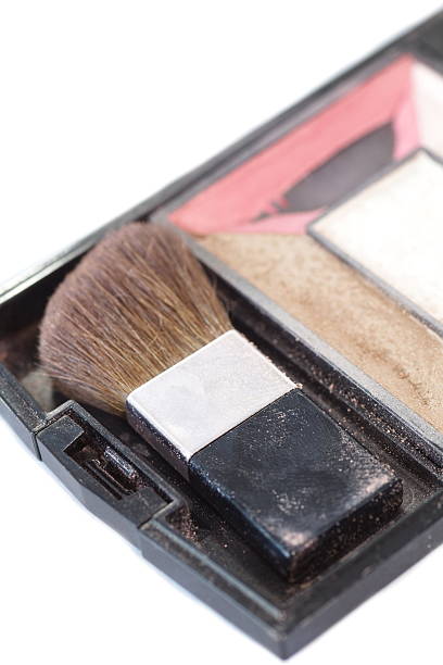 istock Face powder box and black single brush 512627035