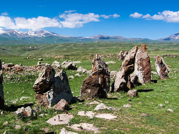 Karahunj Stone Circle stock photo