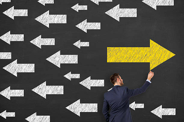 istock Businessman Choice on Chalkboard 512631886
