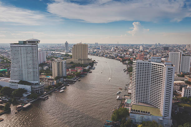 istock Chaopraya river and bangkok cityscape sunset. 512632496