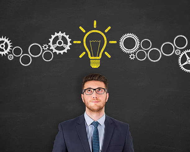 istock New Idea over Businessman Head 512633898