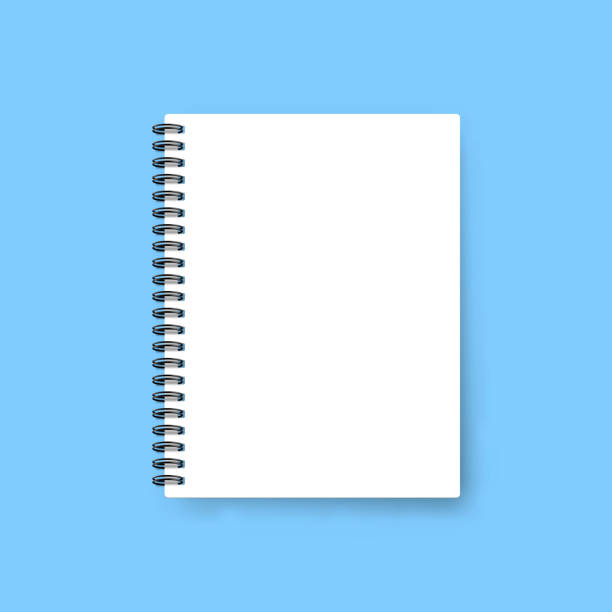realistyczne notatnik szablon. pusta okładka projekt. makieta w górę notebooków - note pad padding art sketch stock illustrations