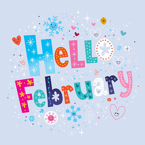 Hello February Stock Illustration - Download Image Now - February, Greeting, Hello - Single Word - iStock