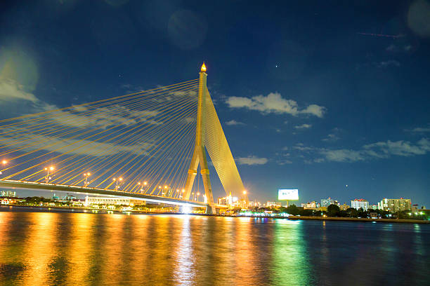 istock crossing river bridge in dusk, bangkok thailand 512639724