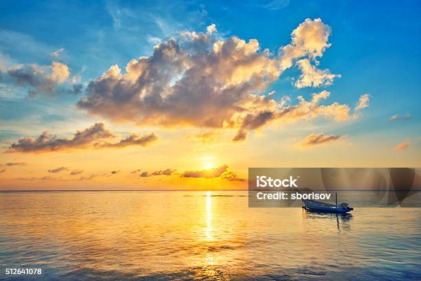 Sunrise Over Ocean Stock Photo - Download Image Now - Above, Beauty, Bright