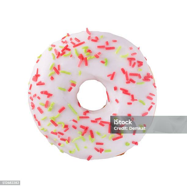 Donut In Chocolate With Sprinkles Stock Photo - Download Image Now - Baked, Baked Pastry Item, Bakery