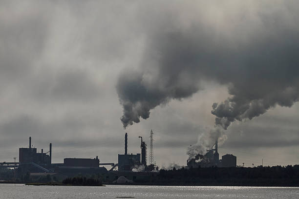 istock Landscape with factory chimneys 512682904