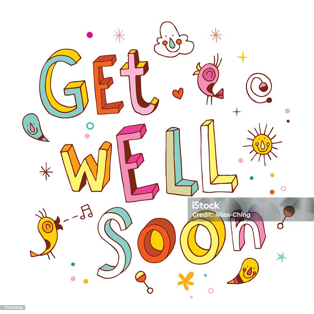 Get Well Soon Stock Illustration - Download Image Now - Get Well ...