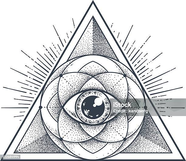 Sacred Geometry Stock Illustration - Download Image Now - Eye, Spirituality, Alchemy