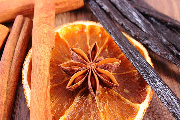 istock Star anise, fragrant vanilla, cinnamon and dried orange 512685676