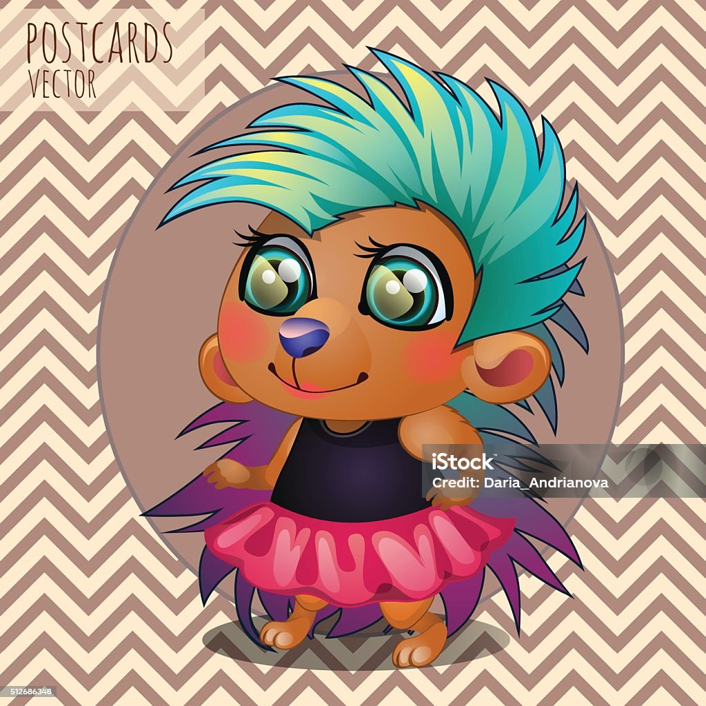Cute Hedgehog Girl Rocker Cartoon Series Stock Illustration - Download  Image Now - Mohawk, Punk - Person, Baby - Human Age - iStock