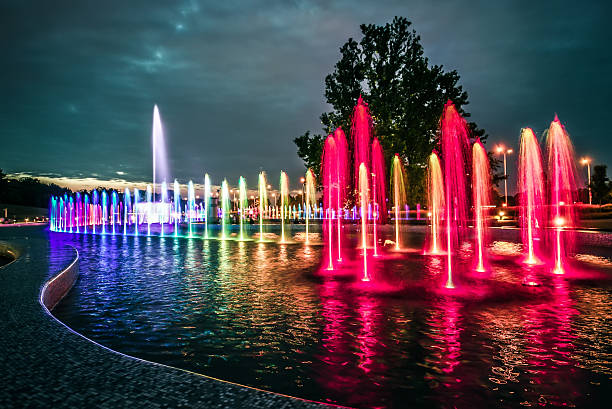 istock colorful musical fountain in Warsaw 512691690