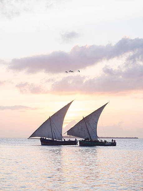 istock Traditional African dhow boats on Indian Ocean 512692719