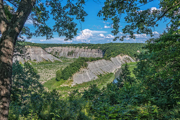 hogsback を一望 - letchworth state park ストックフォトと画像