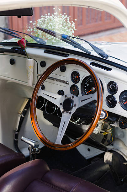 istock Wedding car with bride flower bouquet on background 512694643